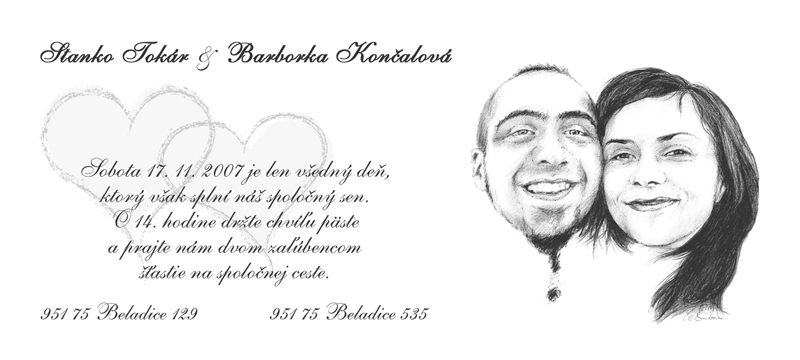 Stanko's Wedding Card click to enlarge Stanko is going to get married on 